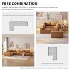 147  Modular Sectional Sofa,L Shaped Wide Seat Couch,Free Combination