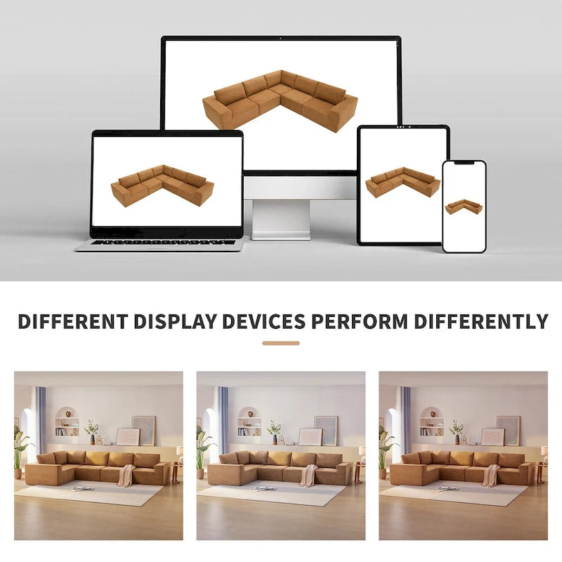 147  Modular Sectional Sofa,L Shaped Wide Seat Couch,Free Combination