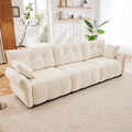 Modern 3-Seater Tufted Sofa Couch with Pillows