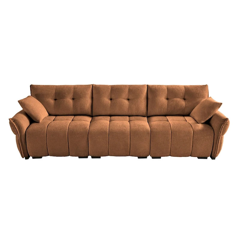 Modern 3-Seater Tufted Sofa Couch with Pillows