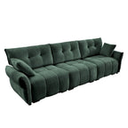 Modern 3-Seater Tufted Sofa Couch with Pillows
