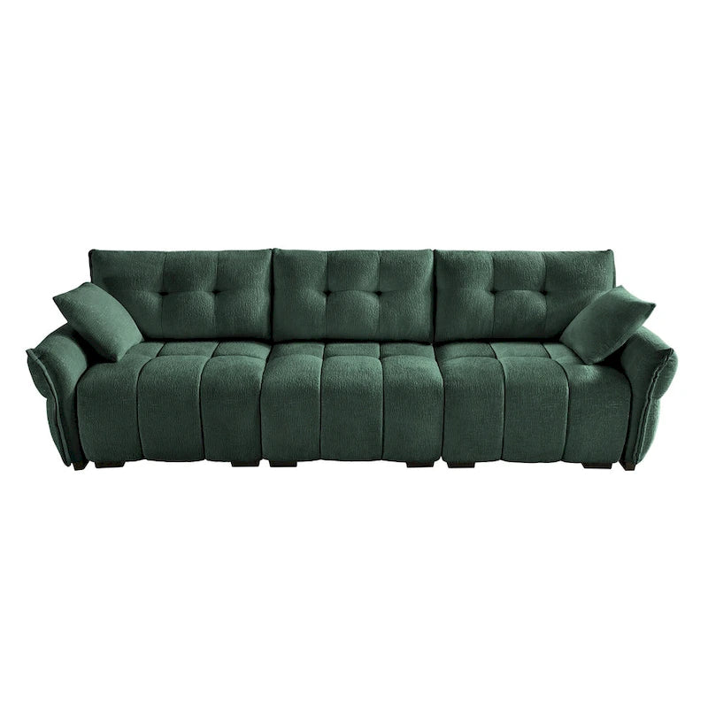Modern 3-Seater Tufted Sofa Couch with Pillows