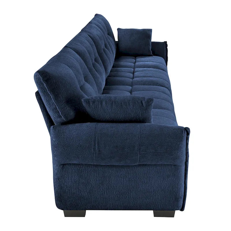 Modern 3-Seater Tufted Sofa Couch with Pillows