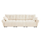 Modern 3-Seater Tufted Sofa Couch with Pillows