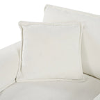 3-Piece Chenille Cloud Sofa & Armchair Set with Deep Seats & 3 Pillows