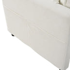 3-Piece Chenille Cloud Sofa & Armchair Set with Deep Seats & 3 Pillows