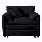 3-Piece Chenille Cloud Sofa & Armchair Set with Deep Seats & 3 Pillows