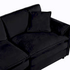 3-Piece Chenille Cloud Sofa & Armchair Set with Deep Seats & 3 Pillows