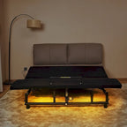 Queen Size Foldable Bed Premium Adjustable Bed Frame with Wireless Remote, USB Charging & Underbed Lighting