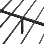 Black Brown King Size Metal Platform Bed with Wooden Headboard, Drawers, and LEDs