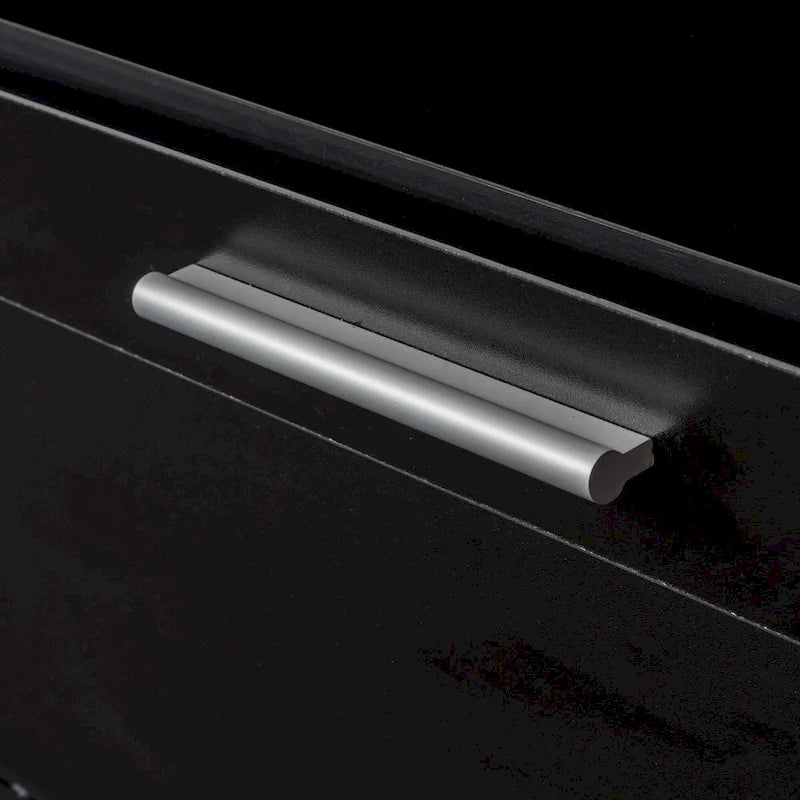 Black 70.87  TV Stand with 3 Open Storage Spaces and 3 Drawers for Living Room