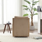Modern 26.77  Upholstered 360 Swivel Barrel Chair with Sturdy Hardwood Frame for Living Room