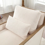 Modern 26.77  Upholstered 360 Swivel Barrel Chair with Sturdy Hardwood Frame for Living Room