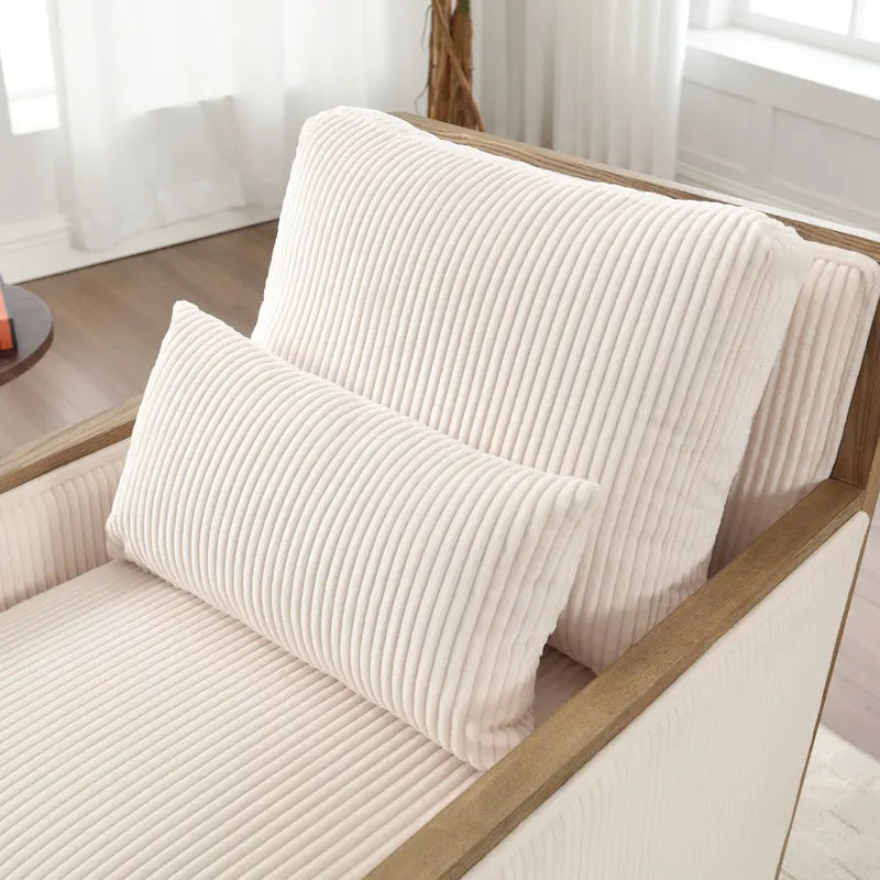 Modern 26.77  Upholstered 360 Swivel Barrel Chair with Sturdy Hardwood Frame for Living Room