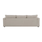 100.4  L-Shaped Polyester Sectional Sofa with 4-Seat Convertible Couch and Ottoman & Pocket Spring Cushions (300lb Capacity)