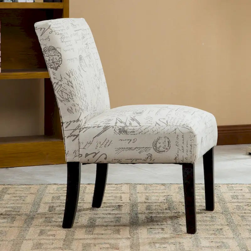 White 25.5  Upholstered Accent Chair