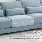 Blue 120  L-Shaped 4-Seat Sectional Sofa