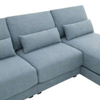 Blue 120  L-Shaped 4-Seat Sectional Sofa