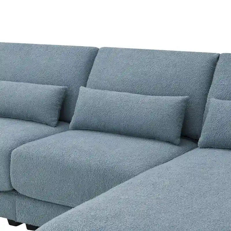 Blue 120  L-Shaped 4-Seat Sectional Sofa