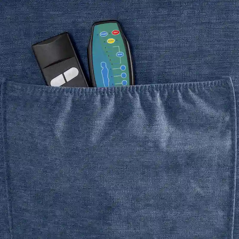 Blue Power Lift Recliner with Heat, Massage & USB Ports