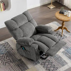 Blue Power Lift Recliner with Heat, Massage & USB Ports