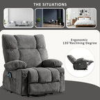 Blue Power Lift Recliner with Heat, Massage & USB Ports