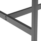 Rustic Style 5-Piece Dining Set with Rectangular Table and 4 High Stools Dining Chairs