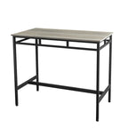 Rustic Style 5-Piece Dining Set with Rectangular Table and 4 High Stools Dining Chairs