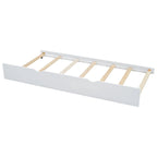 Twin Platform Bed with Storage Headboard, Pull-Out Shelves, and Trundle