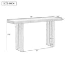 59  Modern Console Table with Distinctive Side Shapes for Entryway, Living Room