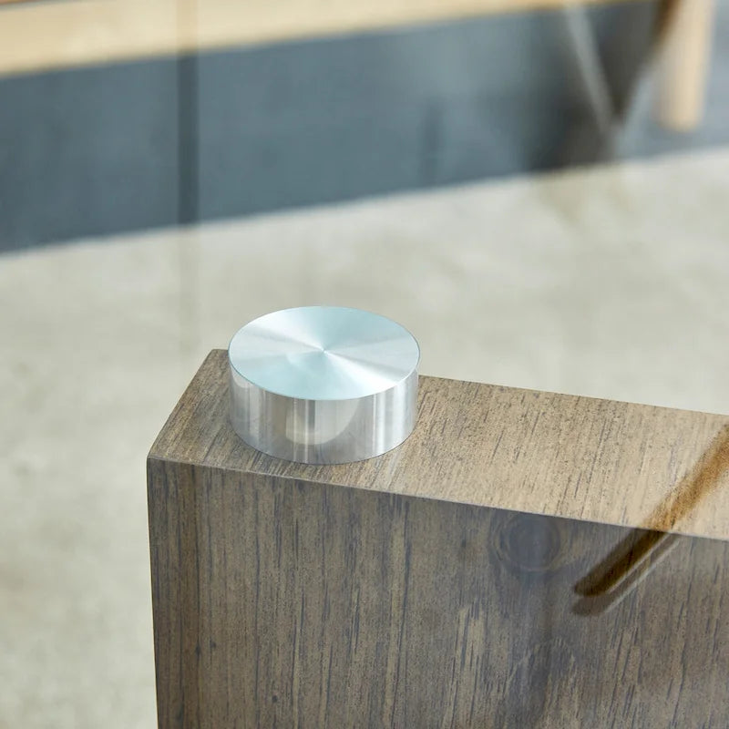 47.2  Modern Rectangular Coffee Table with Tempered Glass Tabletop and MDF Legs