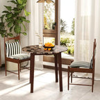 Gymax 35  Kitchen Table Round Dining Table w/ Marble-textured Veneer