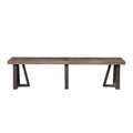 Black Metal Leg Natural Pine Wood Dining Bench Rustic Distressed - 14 D x 75 W x 18 H