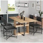 Extendable Dining Table Set for 4Modern Compact Dining Set w/Foldable Dining Table