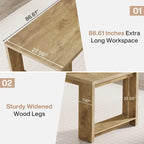 2 Person Desk, 86  Extra Long Desk, Double Computer Desk Workstation