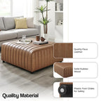 Harland Faux Leather Square Coffee Table/Ottoman