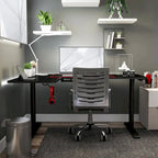 Devan Contemporary Black 65-inch Metal Computer and Gaming Desk by Furniture of America