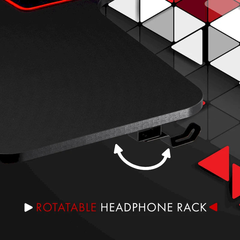 Devan Contemporary Black 65-inch Metal Computer and Gaming Desk by Furniture of America