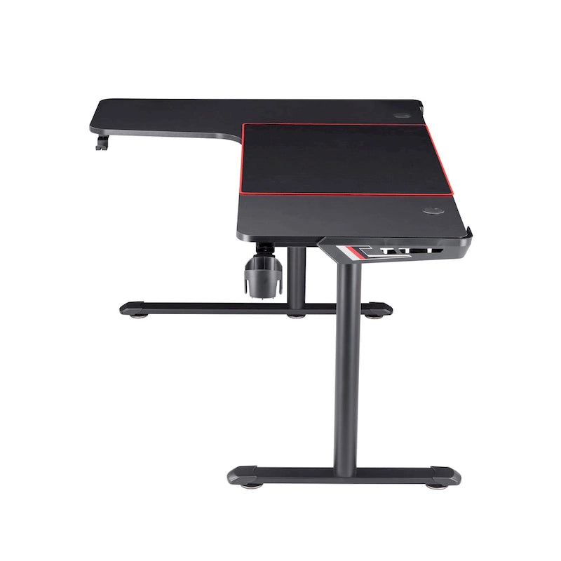 Devan Contemporary Black 65-inch Metal Computer and Gaming Desk by Furniture of America