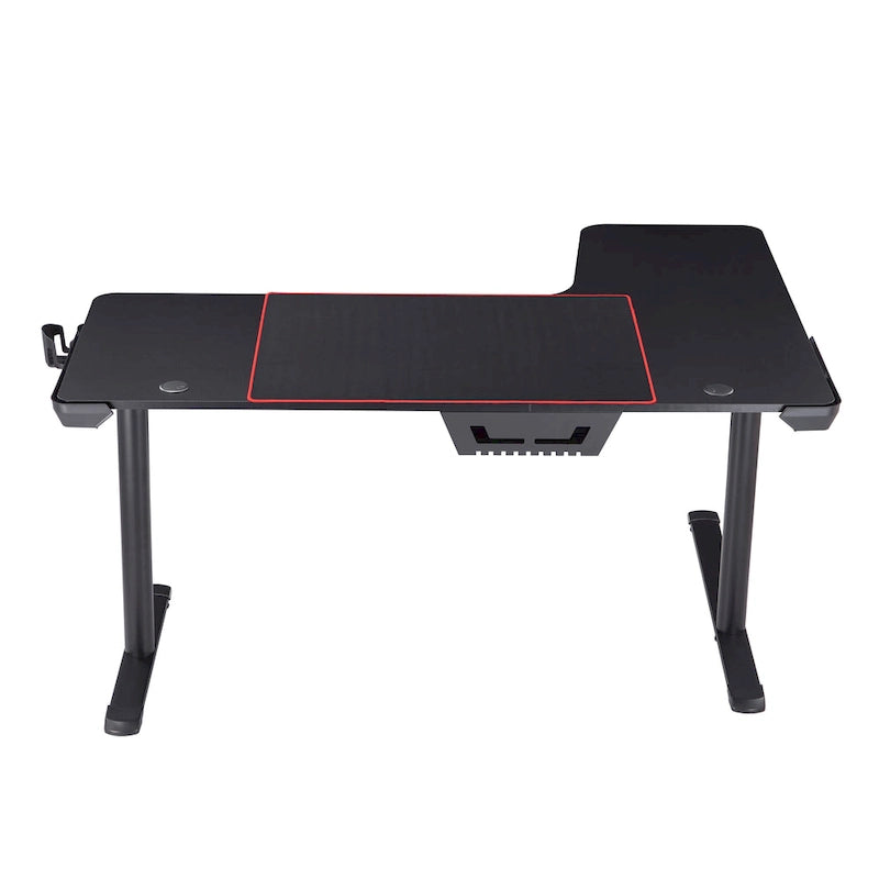 Devan Contemporary Black 65-inch Metal Computer and Gaming Desk by Furniture of America