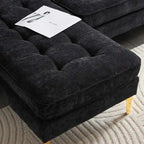 3-Seater Golden Tripod Legs Indoor Modular Sofa