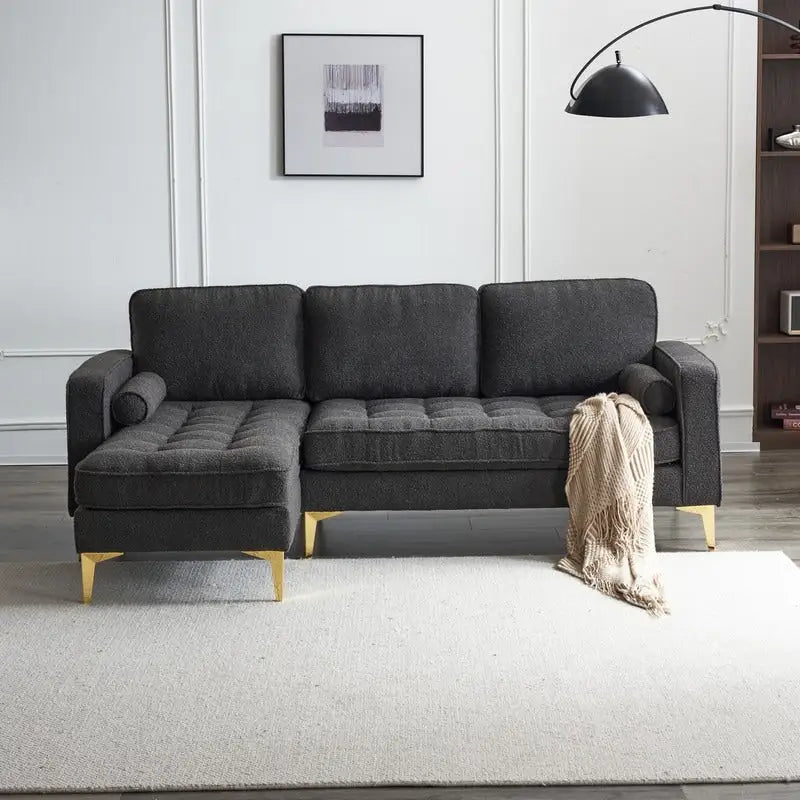 3-Seater Golden Tripod Legs Indoor Modular Sofa