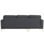 3-Seater Golden Tripod Legs Indoor Modular Sofa