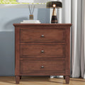 U STYLE 3-Drawer Nightstand Storage Wood Cabinet