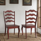 Ronda French Ladder Back Wood Dining Chairs (Set of 2)