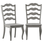 Ronda French Ladder Back Wood Dining Chairs (Set of 2)
