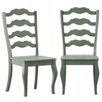 Ronda French Ladder Back Wood Dining Chairs (Set of 2)