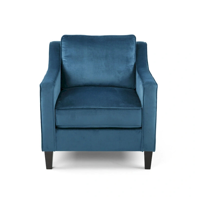Milo Contemporary Velvet Club Chair by Christopher Knight Home - 30.75  W x 33.50  L x 33.75  H