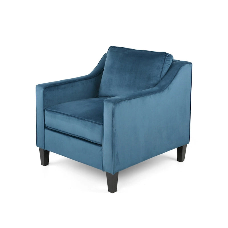 Milo Contemporary Velvet Club Chair by Christopher Knight Home - 30.75  W x 33.50  L x 33.75  H