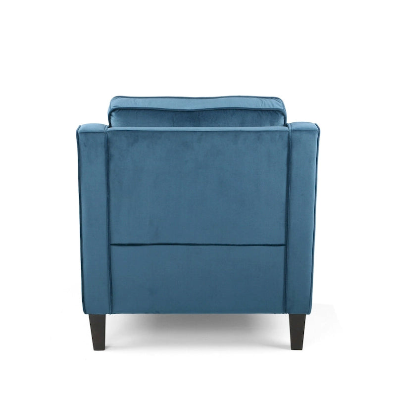 Milo Contemporary Velvet Club Chair by Christopher Knight Home - 30.75  W x 33.50  L x 33.75  H